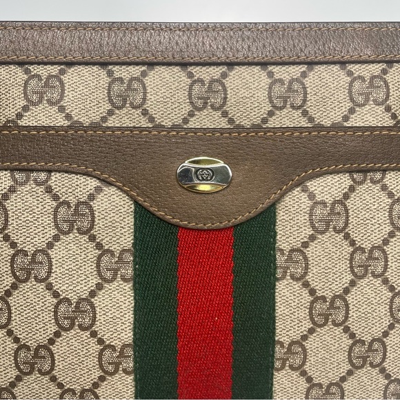 🔴SOLD🔴Gucci GG Monogram Canvas and Brown Leather shoulder bag - Picture 17 of 17